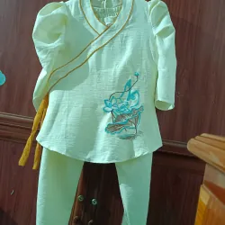 Bộ lam mặc đi chùa