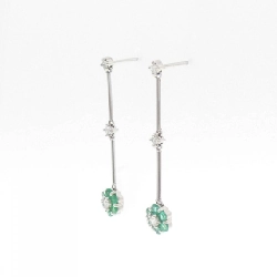 Bông tai hoa ngọc lục bảo PT900 0.32CT - Hàng hiệu chính hãng 868939