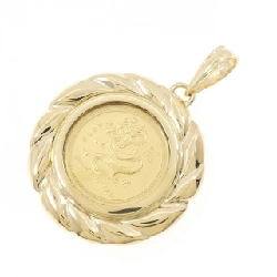K18YG Đồng xu Mặt dây chuyền - Hàng hiệu Chính hãng 865176