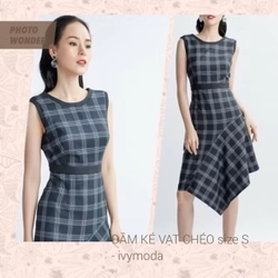 Đầm kẻ vạt chéo ivymoda 454289
