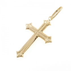 K18YG Mặt dây chuyền hình chữ thập - Hàng hiệu Chính hãng