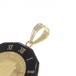 K18YG(枠) Đồng xu mặt dây chuyền - Hàng hiệu Authentic 867137