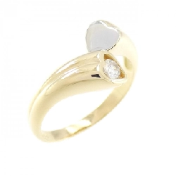 Nhẫn kim cương hình trái tim K18YG/PT 0.10CT