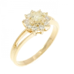 Nhẫn kim cương hoa K18YG 0.26CT - Hàng hiệu Authentic