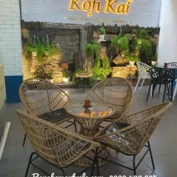 Bàn ghế mây nhựa ngoài trời 706288