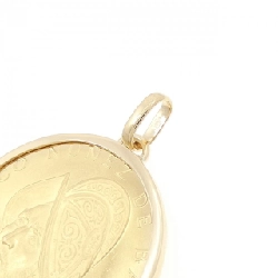 K18YG(枠) Mặt dây chuyền đồng xu - Hàng hiệu Authentic 863968