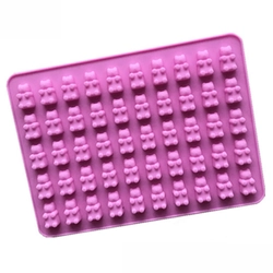 Khuôn silicon làm rau câu, kẹo dẻo chip chip, socola 50 gấu con – Mã số 1222 338667