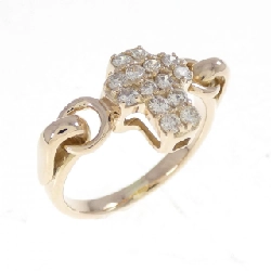 Nhẫn kim cương K18PG chéo 0.30CT - Hàng hiệu chính hãng