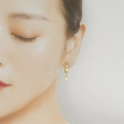 K18YG Bông tai ngọc trai Akoya 6.8mm - Hàng hiệu Chính hãng 871634