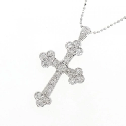 K18WG Dây chuyền kim cương hình chữ thập 0.51CT - Hàng hiệu chính hãng 846436