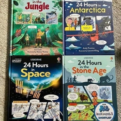Usborne 24 hours bộ 4 cuốn bìa cứng 357359