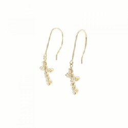 K18YG Bông tai kim cương chéo 0.40CT - Hàng hiệu Chính hãng 862957