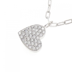 K18WG Pave Heart Diamond Necklace 0.472CT - Hàng hiệu Authentic 858660