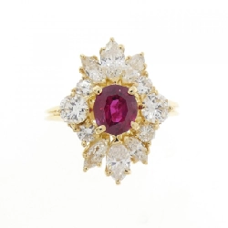 Nhẫn Ruby K18YG 0.74CT - Hàng hiệu Chính hãng 852810