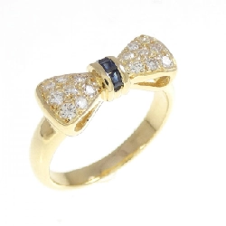 Nhẫn Sapphire Ruy Băng K18YG - Hàng hiệu Chính hãng