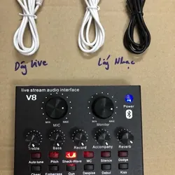 Soundcard V8 (bluetooth) thu âm bản tiếng anh 732915