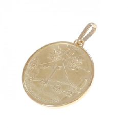 K18YG(枠) Đồng xu mặt dây chuyền - Hàng hiệu Authentic 862525