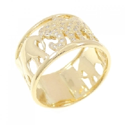 Nhẫn kim cương K18YG hình voi 0.28CT