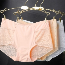 quần vải thun lạnh lưng cao phối ren mềm mịn ôm bụng không lộ viền 318023