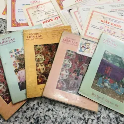 Lô sổ liên lạc + giấy khen 9x  994282