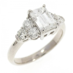 Nhẫn kim cương PT900 1.024CT G VS1 cắt hình ngọc lục bảo - Hàng hiệu Authentic