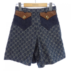 Quần short denim hữu cơ đã giặt GUCCI 652661 XDBLL