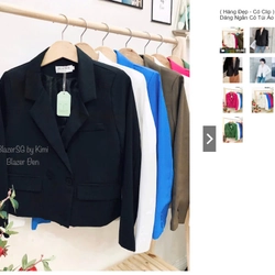 Áo Blazer Nữ Dáng Ngắn Có Túi Áo Blazer 2 lớp Thiết Kế Dày Vừa [Size L] 331044