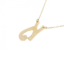 K18YG Chữ cái K Dây chuyền kim cương 0.02CT - Hàng hiệu Chính hãng 863229