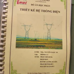 [Sách kỹ thuật điện xưa] Đồ án Học phần THIẾT KẾ HỆ THỐNG ĐIỆN - ngành điện công nghiệp 