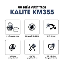 Máy xay thịt KALITE KM355 đa năng dung tích 2L 577550