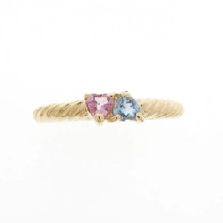 Nhẫn đá màu hình trái tim K18YG 668399