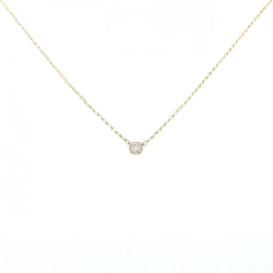 Dây chuyền kim cương K18YG 0.08CT - Hàng hiệu Authentic