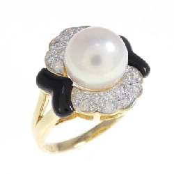 Nhẫn ngọc trai Akoya 750YG/750WG 7.7mm