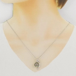 K18WG Ngọc trai đen dây chuyền 10.4mm - Hàng hiệu Authentic 856957