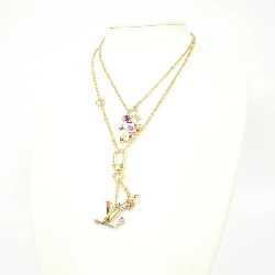 【Sản phẩm chưa sử dụng】Louis Vuitton Bộ 2 dây chuyền siêu phẳng M02499 624515