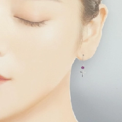 K18WG Nhẫn Đính Hồng Ngọc - Hàng hiệu Chính hãng 870067