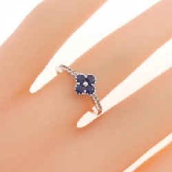 Nhẫn Sapphire K10WG Hoa 666473