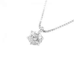 K18WG/750WG Solitaire Diamond Necklace 0.20CT - Hàng hiệu Chính hãng 859740