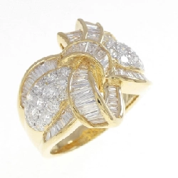 Nhẫn kim cương ruy băng K18YG/K18WG 2.96CT - Hàng hiệu Authentic