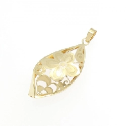 Mặt dây chuyền hoa 750YG - Hàng hiệu Authentic