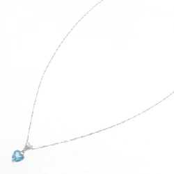 K10WG Heart Blue Topaz Necklace - Hàng hiệu Authentic 857475