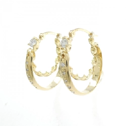 K18YG Bông tai kim cương 0.30CT - Hàng hiệu Chính hãng 868082