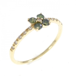 Nhẫn kim cương hoa K18YG 0.17CT