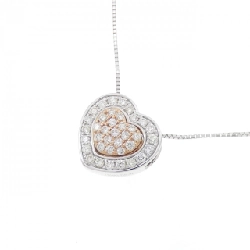 K18WG/K18PG 2WAY Dây chuyền trái tim đính đá kim cương 0.30CT - Hàng hiệu Chính hãng 862484