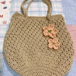 TÚI SỢI MÓC TAY HOẠ TIẾT DỄ THƯƠNG - HANDMADE CROCHET BAG 763501