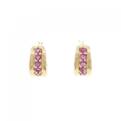 K18YG Bông tai Ruby - Hàng hiệu Chính hãng 871076