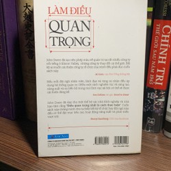 Sách quản trị: Làm Điều Quan Trọng (mới 90%) 149932