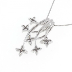 K18WG Dây chuyền kim cương hồng 0.05CT - Hàng hiệu Authentic 862293