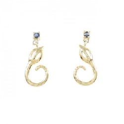 K18YG Sapphire Bông tai - Hàng hiệu Chính hãng