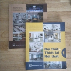 Bộ 2 cuốn Thiết kế nội thất (cũ) NXB Xây dựng